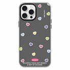 For iPhone 15 Pro Max Skin Feeling Jelly TPU Hybrid PC Phone Case(Color Love Black) - 1