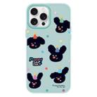 For iPhone 15 Pro Skin Feeling Jelly TPU Hybrid PC Phone Case(Puppy Hat Light Green) - 1