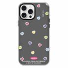 For iPhone 15 Pro Skin Feeling Jelly TPU Hybrid PC Phone Case(Color Love Black) - 1