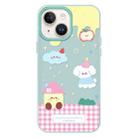 For iPhone 15 Plus Skin Feeling Jelly TPU Hybrid PC Phone Case(Weather Light Green) - 1