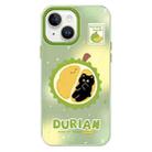 For iPhone 15 Plus Skin Feeling Jelly TPU Hybrid PC Phone Case(Mao Shan Durian Green) - 1