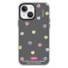 For iPhone 15 Plus Skin Feeling Jelly TPU Hybrid PC Phone Case(Color Love Black) - 1