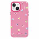 For iPhone 15 Plus Skin Feeling Jelly TPU Hybrid PC Phone Case(Color Love Rose Red) - 1