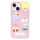 For iPhone 15 Skin Feeling Jelly TPU Hybrid PC Phone Case(Weather Pink) - 1