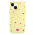 For iPhone 15 Skin Feeling Jelly TPU Hybrid PC Phone Case(Color Love Yellow) - 1