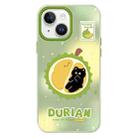 For iPhone 14 Plus Skin Feeling Jelly TPU Hybrid PC Phone Case(Mao Shan Durian Green) - 1