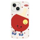 For iPhone 14 Plus Skin Feeling Jelly TPU Hybrid PC Phone Case(Spin Table Tennis Beige) - 1