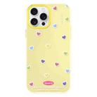 For iPhone 14 Pro Skin Feeling Jelly TPU Hybrid PC Phone Case(Color Love Yellow) - 1