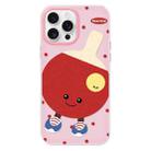 For iPhone 14 Pro Max Skin Feeling Jelly TPU Hybrid PC Phone Case(Spin Table Tennis Pink) - 1