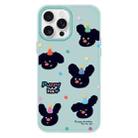 For iPhone 13 Pro Skin Feeling Jelly TPU Hybrid PC Phone Case(Puppy Hat Light Green) - 1