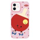 For iPhone 12 Skin Feeling Jelly TPU Hybrid PC Phone Case(Spin Table Tennis Pink) - 1