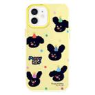 For iPhone 12 Skin Feeling Jelly TPU Hybrid PC Phone Case(Puppy Hat Yellow) - 1