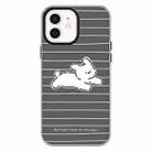 For iPhone 12 Skin Feeling Jelly TPU Hybrid PC Phone Case(Running Puppy Black) - 1