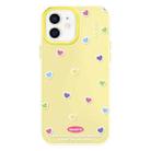 For iPhone 12 Skin Feeling Jelly TPU Hybrid PC Phone Case(Color Love Yellow) - 1