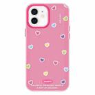 For iPhone 12 Skin Feeling Jelly TPU Hybrid PC Phone Case(Color Love Rose Red) - 1