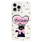 For iPhone 12 Pro Max Skin Feeling Jelly TPU Hybrid PC Phone Case(Love Cat White) - 1