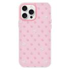 For iPhone 11 Pro Max Skin Feeling Jelly TPU Hybrid PC Phone Case(Polka Dot Pink) - 1