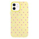 For iPhone 11 Skin Feeling Jelly TPU Hybrid PC Phone Case(Polka Dot Yellow) - 1