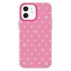 For iPhone 11 Skin Feeling Jelly TPU Hybrid PC Phone Case(Polka Dot Rose Red) - 1