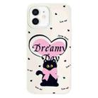 For iPhone 11 Skin Feeling Jelly TPU Hybrid PC Phone Case(Love Cat White) - 1