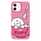 For iPhone 11 Skin Feeling Jelly TPU Hybrid PC Phone Case(A Bowl of Puppy Pink) - 1