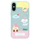 For iPhone X / XS Skin Feeling Jelly TPU Hybrid PC Phone Case(Weather Light Green) - 1