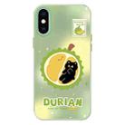 For iPhone X / XS Skin Feeling Jelly TPU Hybrid PC Phone Case(Mao Shan Durian Green) - 1