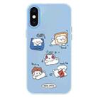 For iPhone X / XS Skin Feeling Jelly TPU Hybrid PC Phone Case(Puppy Party) - 1