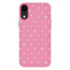 For iPhone XR Skin Feeling Jelly TPU Hybrid PC Phone Case(Polka Dot Rose Red) - 1