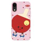 For iPhone XR Skin Feeling Jelly TPU Hybrid PC Phone Case(Spin Table Tennis Pink) - 1