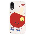 For iPhone XR Skin Feeling Jelly TPU Hybrid PC Phone Case(Spin Table Tennis Beige) - 1