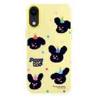 For iPhone XR Skin Feeling Jelly TPU Hybrid PC Phone Case(Puppy Hat Yellow) - 1