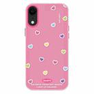 For iPhone XR Skin Feeling Jelly TPU Hybrid PC Phone Case(Color Love Rose Red) - 1