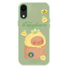 For iPhone XR Skin Feeling Jelly TPU Hybrid PC Phone Case(Pineapple Capybara Green) - 1