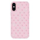 For iPhone XS Max Skin Feeling Jelly TPU Hybrid PC Phone Case(Polka Dot Pink) - 1