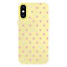 For iPhone XS Max Skin Feeling Jelly TPU Hybrid PC Phone Case(Polka Dot Yellow) - 1