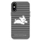 For iPhone XS Max Skin Feeling Jelly TPU Hybrid PC Phone Case(Running Puppy Black) - 1