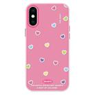 For iPhone XS Max Skin Feeling Jelly TPU Hybrid PC Phone Case(Color Love Rose Red) - 1