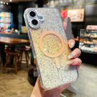 For iPhone 16 Blink Series Metal Lens Frame MagSafe Magnetic IMD Phone Case(Gold) - 1