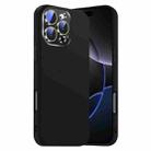 For iPhone 16 Pro Max Nano Lens Cover Liquid Silicone Phone Case(Black) - 1