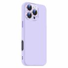 For iPhone 16 Pro Max Nano Lens Cover Liquid Silicone Phone Case(Light Purple) - 2