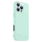 For iPhone 16 Pro Max Nano Lens Cover Liquid Silicone Phone Case(Light Cyan) - 2