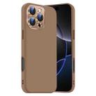 For iPhone 16 Pro Max Nano Lens Cover Liquid Silicone Phone Case(Desert Gold) - 1