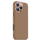 For iPhone 16 Pro Max Nano Lens Cover Liquid Silicone Phone Case(Desert Gold) - 2