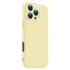 For iPhone 16 Pro Nano Lens Cover Liquid Silicone Phone Case(Yellow) - 2