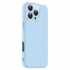 For iPhone 16 Pro Nano Lens Cover Liquid Silicone Phone Case(Light Blue) - 2