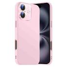 For iPhone 16 Plus Nano Lens Cover Liquid Silicone Phone Case(Pink) - 1