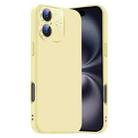 For iPhone 16 Plus Nano Lens Cover Liquid Silicone Phone Case(Yellow) - 1