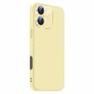 For iPhone 16 Plus Nano Lens Cover Liquid Silicone Phone Case(Yellow) - 2