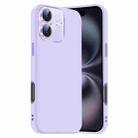 For iPhone 16 Plus Nano Lens Cover Liquid Silicone Phone Case(Light Purple) - 1